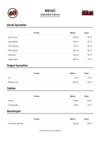 Minimenu Menü Yönetim ve QR Menü 1 Yıllık Abonelik